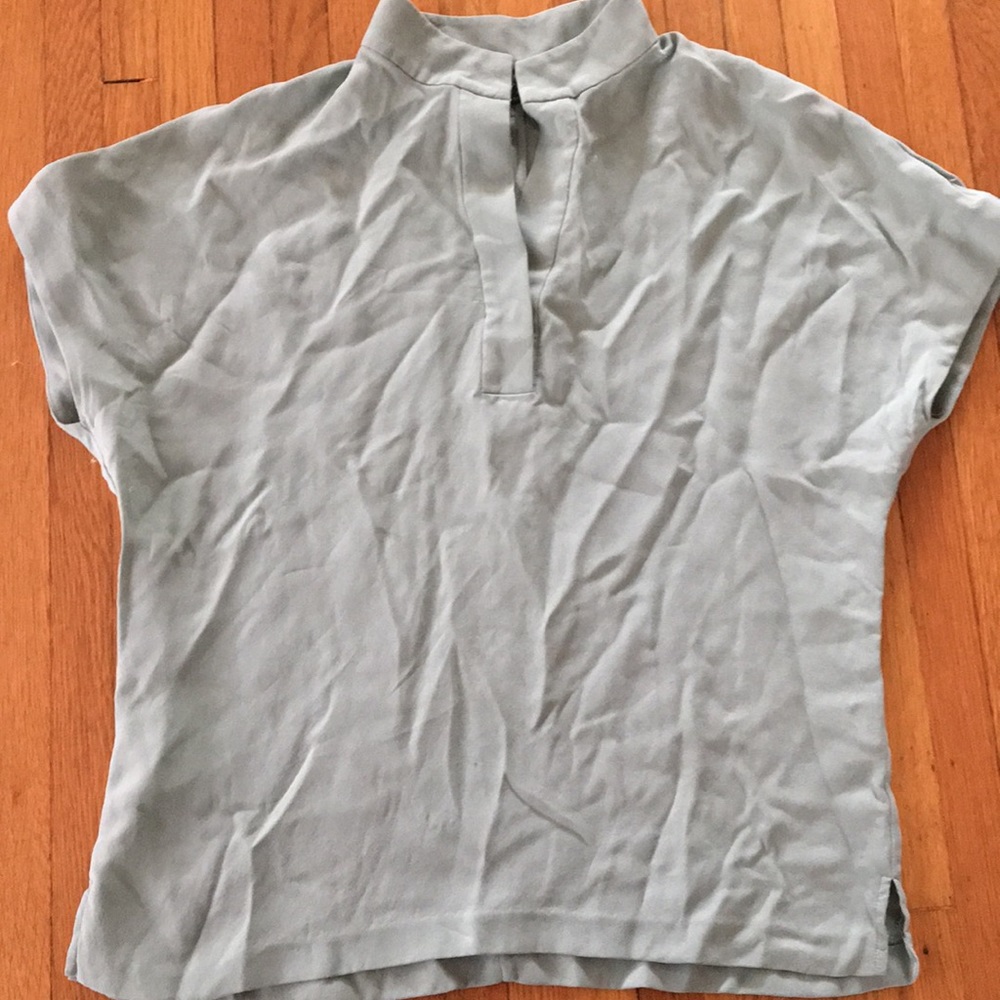 Lafayette 148 mint green silk top P